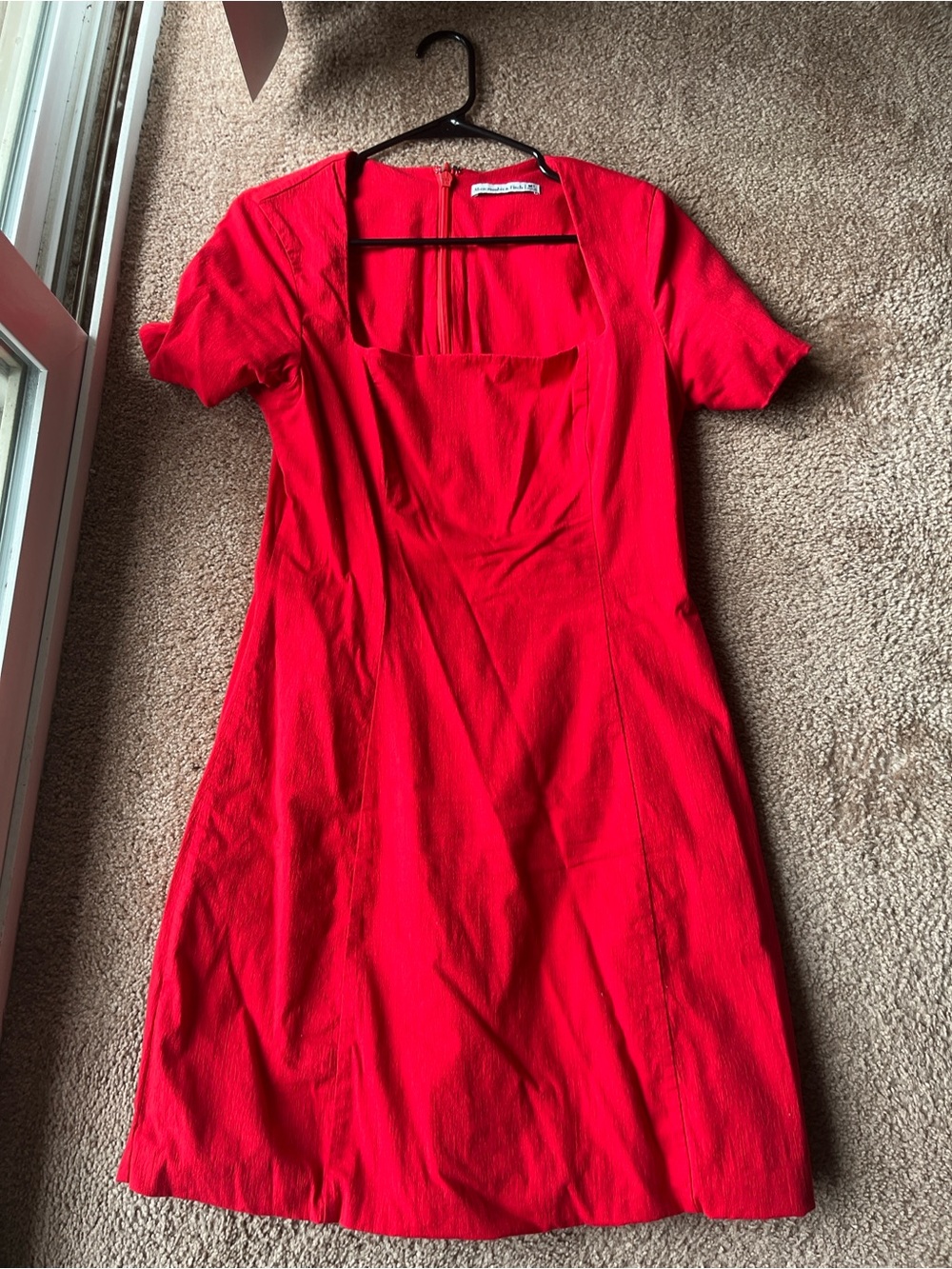 Abercrombie & Fitch Red Square-Neck Mini Dress
